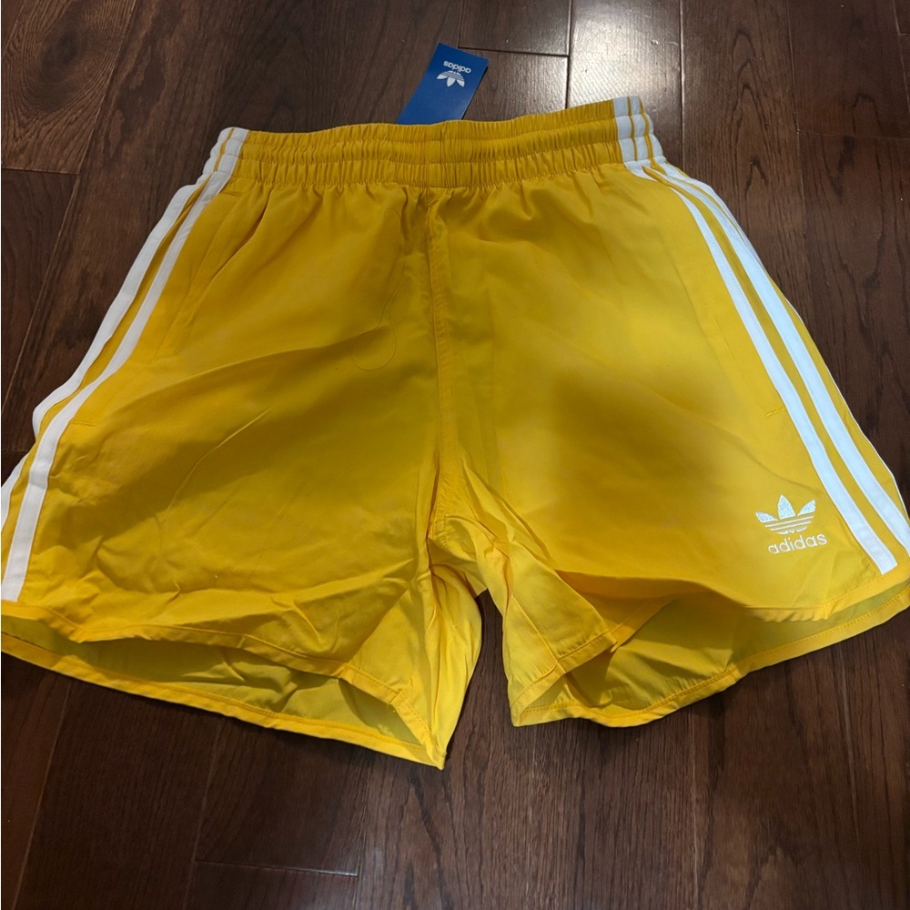 Brand New Adidas Originals Yellow Sprinter Shorts